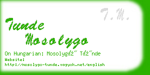 tunde mosolygo business card